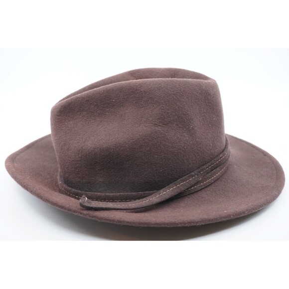 Vtg Soprattutto Cappelli Brown 100% Wool Felt Hat Bow Accent Made in Italy main image 4